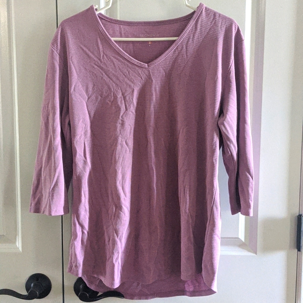 Light purple 3/4 sleeve shirt